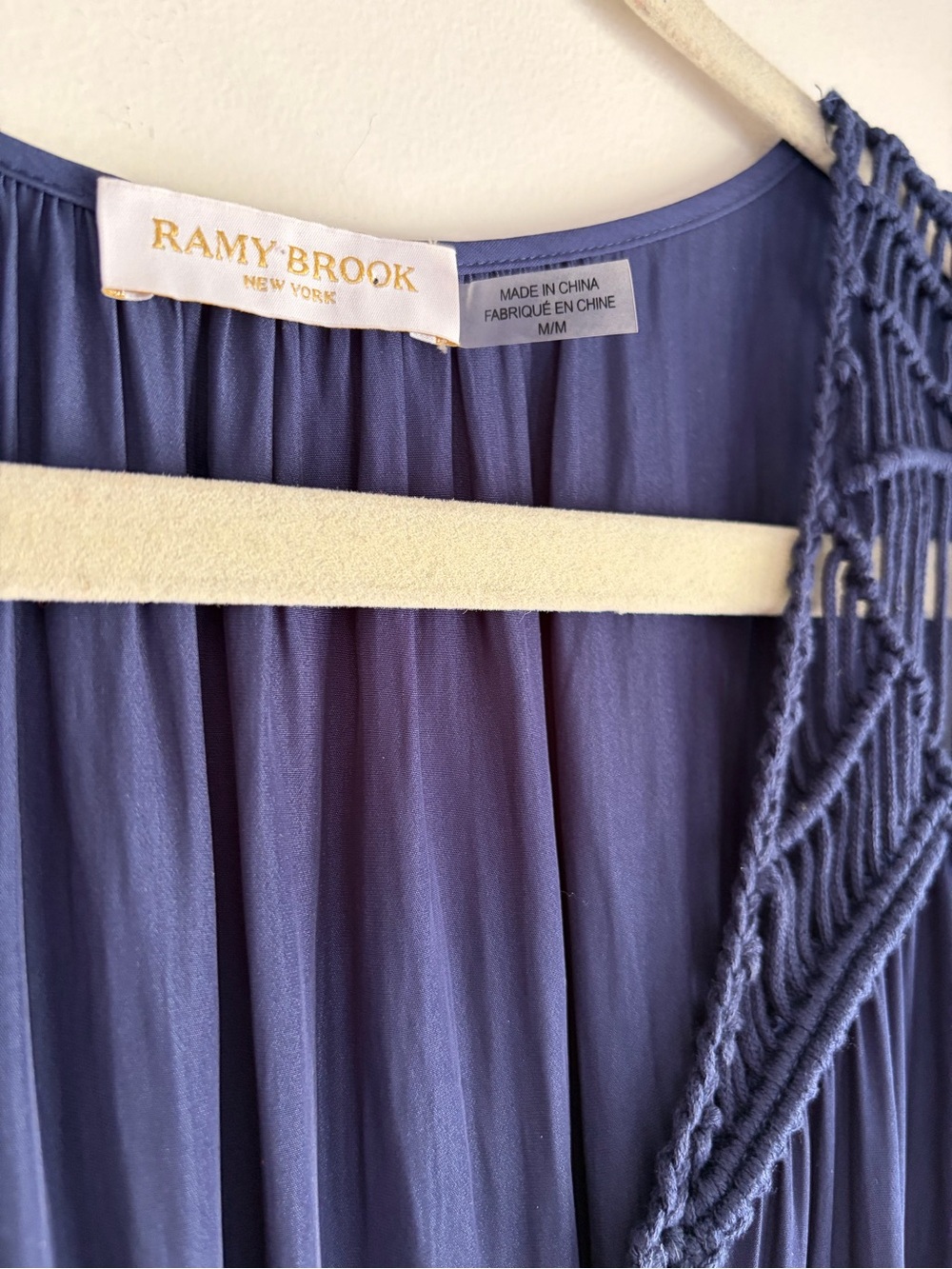 Ramy Brook Fenix Navy Blue Tiered Ruffle Sleeveless Maxi Dress Size M - Picture 4 of 6
